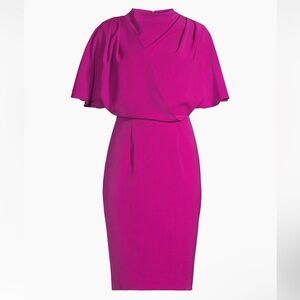 Black Halo Kozia Draped Sheath Dress Size 2 NWT